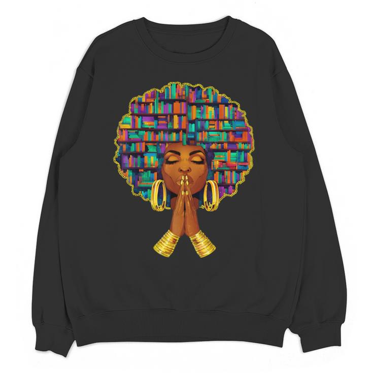 History Month Afro Women Book Lover Librarian Teacher Unisex Sweatshirt