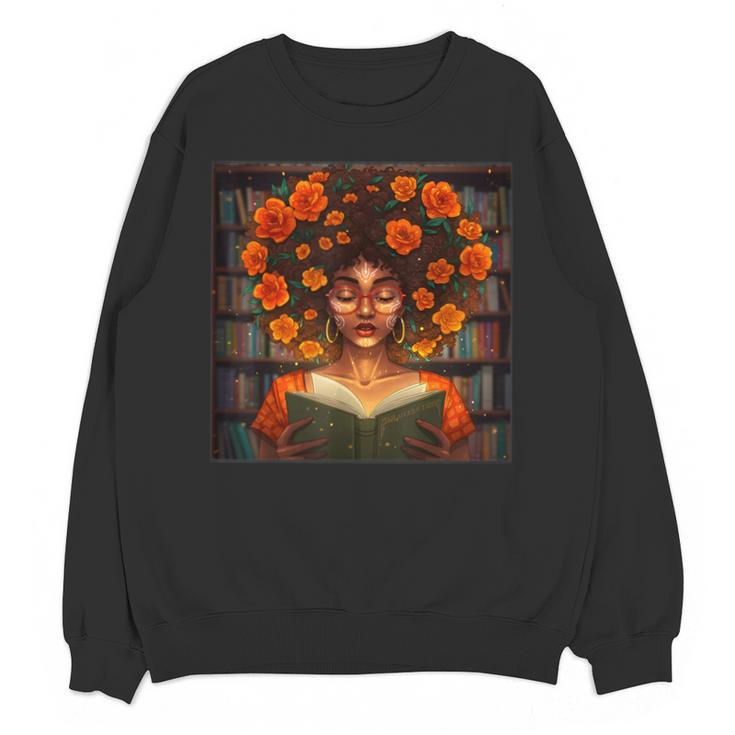 History Month Black Afro Girl Women Book Lovers Unisex Sweatshirt