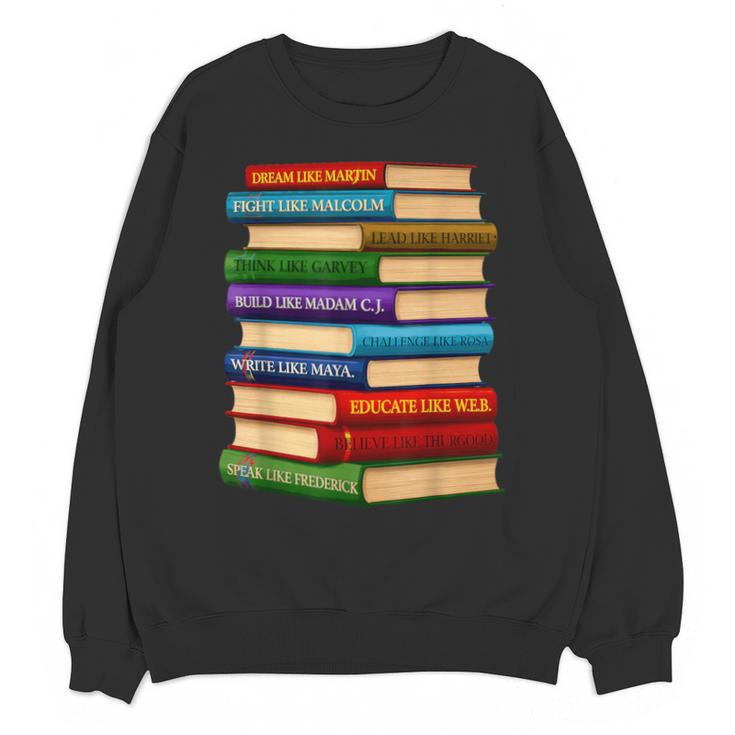History Month Educated Black Leaders Reading Books Unisex Sweatshirt