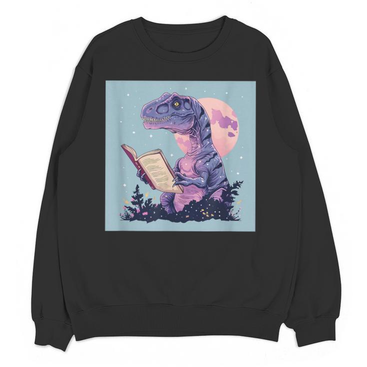 Trex Reading Book Dinosaur Unisex Sweatshirt