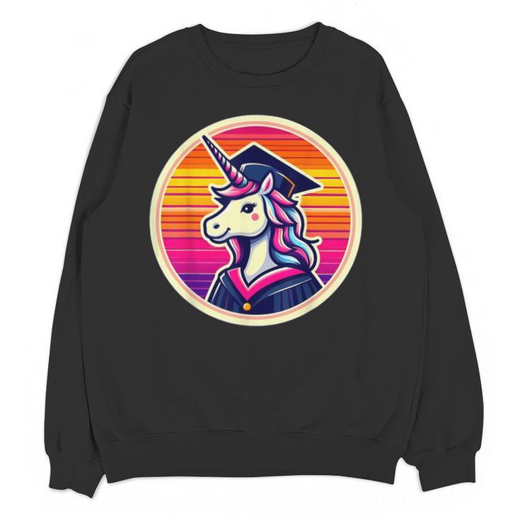 Unicorn University Graduation Graduating School Girl Cute Unisex Sweatshirt