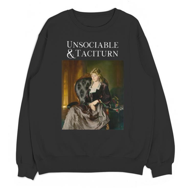 Unsociable And Taciturn Jane Austin Quote Book Classic Lit Unisex Sweatshirt