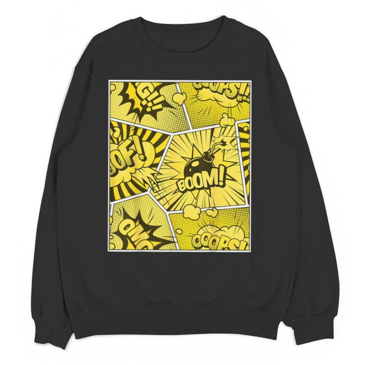 Varsity-Gold Yellow Comic Book University Varsity-Gold Unisex Sweatshirt