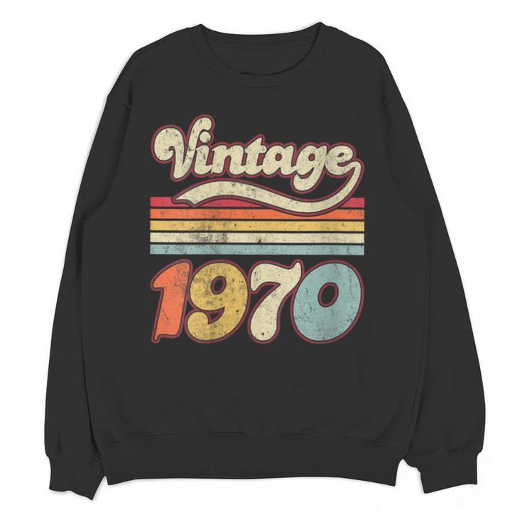 Vintage 1970 Birthday Retro Style 70's Born Nostalgia Outfit Unisex Sweatshirt