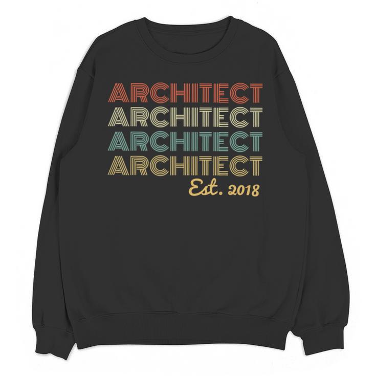 Vintage Architect Est 2018 Graduation 2018 Unisex Sweatshirt