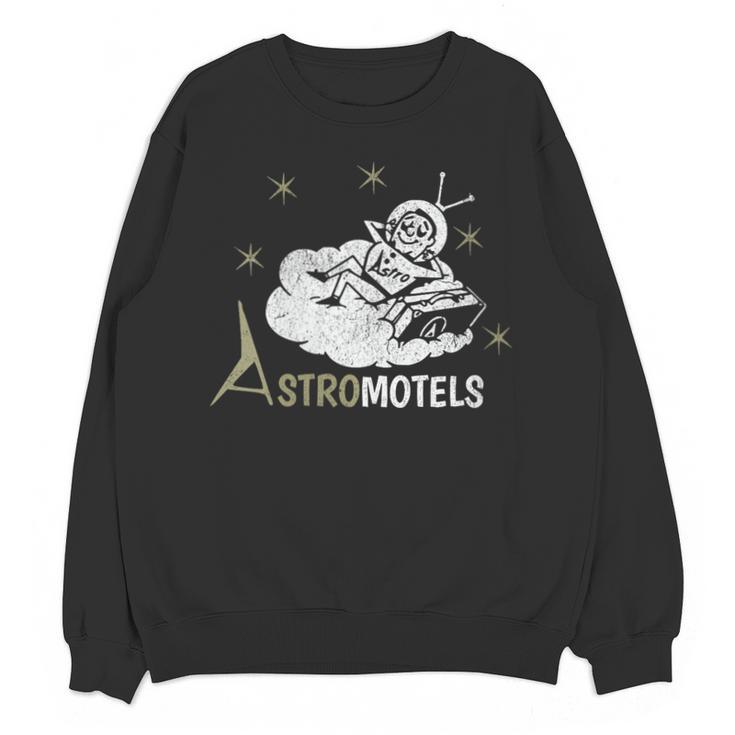 Vintage Hotel Matchbook Astro Motels 50s Retro Spaceman Unisex Sweatshirt