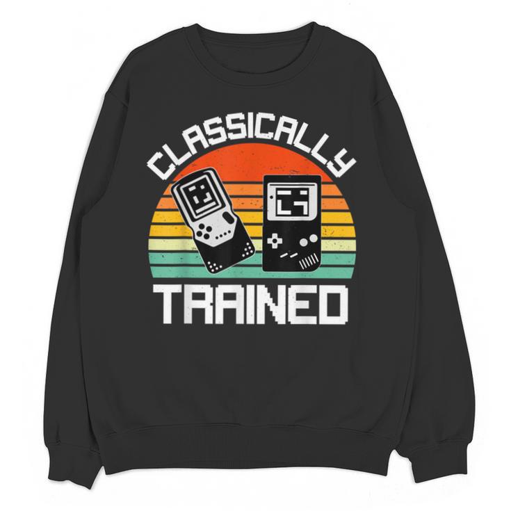 Vintage Retro Classically Trained Video Game 90s Nostalgia Unisex Sweatshirt