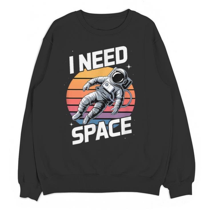 Vintage Space For Introverts I Need Space Unisex Sweatshirt