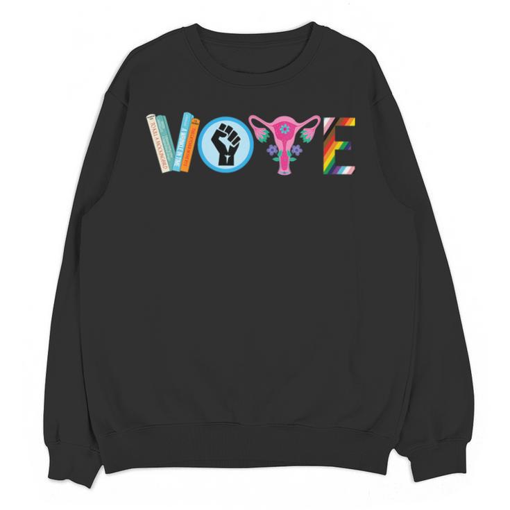 Vote Reproductive Right BLM Political Activism Lgbtq Book Unisex Sweatshirt