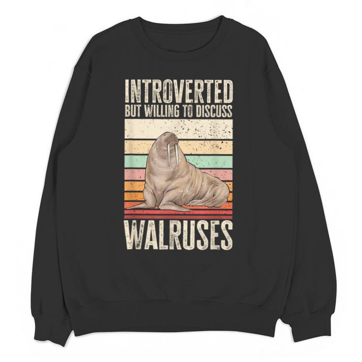 Walrus Lover Introvert Walrus Unisex Sweatshirt