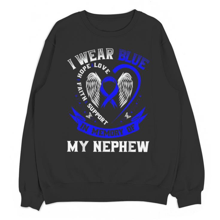 Wear Blue In Memory Of Nephew Colon Cancer Awareness Shirts Unisex Sweatshirt