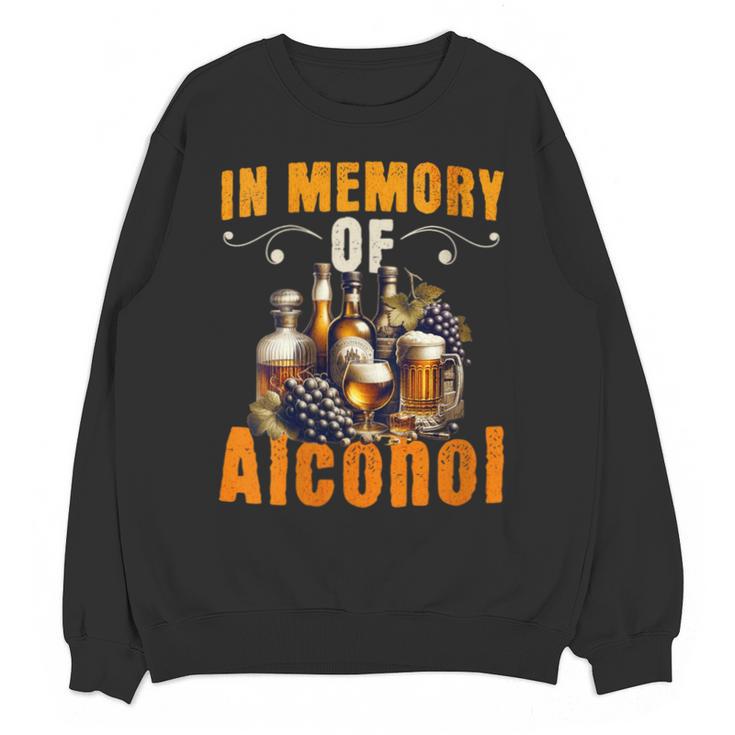 Weight Loss Diet In Memory Of Alcohol Sarcastic Unisex Sweatshirt Weight Loss Diet In Memory Of Alcohol Sarcastic Unisex Sweatshirt