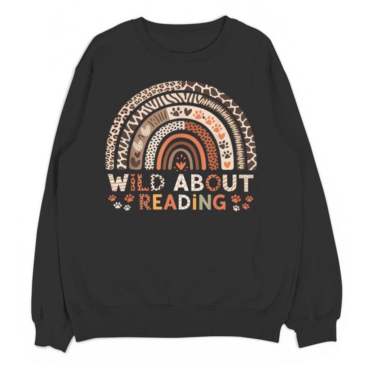 Wild About Reading Books Reader Lover Library Day Librarian Unisex Sweatshirt