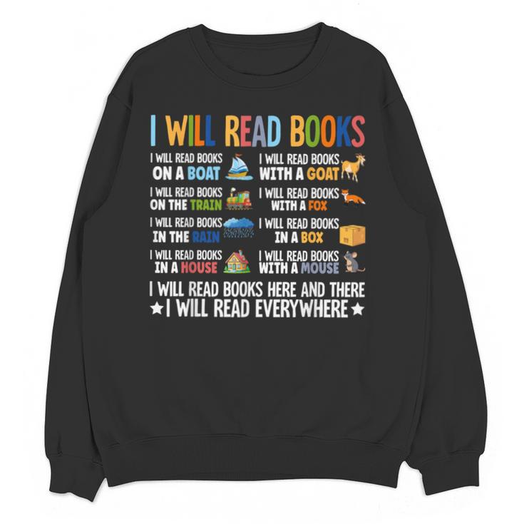 I Will Read Books On A Boat Fun Reading Lover Unisex Sweatshirt