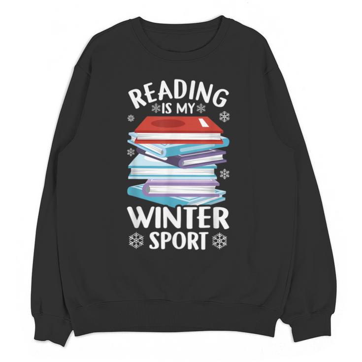 Winter Reading Book Bookworm Winter Unisex Sweatshirt