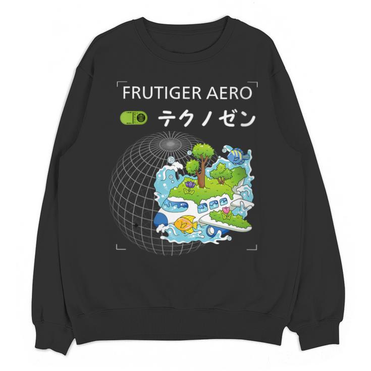Women's Frutiger Aero Y2K Fashion Trends Statement Piece Tech Orbite Unisex Sweatshirt