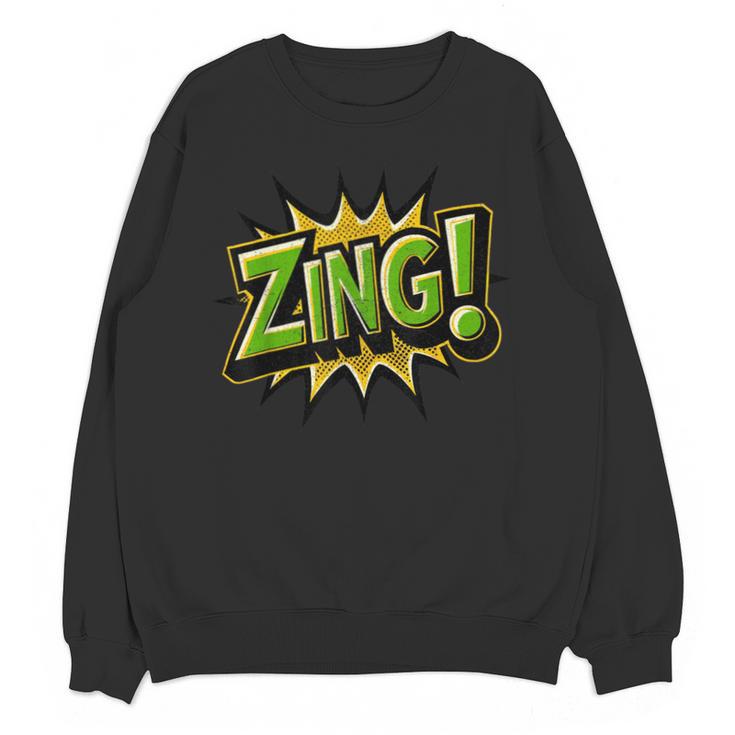 ZING Comic Book Retro Artwork – Cartoon Collector Unisex Sweatshirt