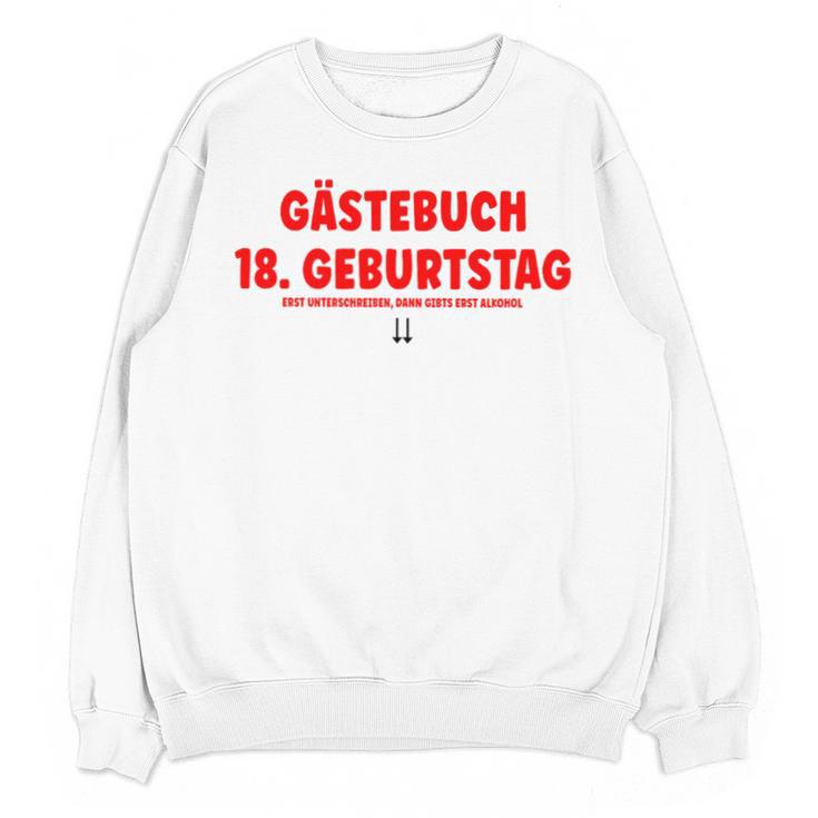 18th Birthday Guest Book Party Memory Unisex Sweatshirt