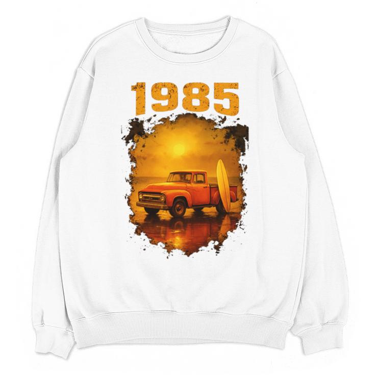 1985 Vintage Sunset Surf Truck Retro Beach Nostalgia Unisex Sweatshirt