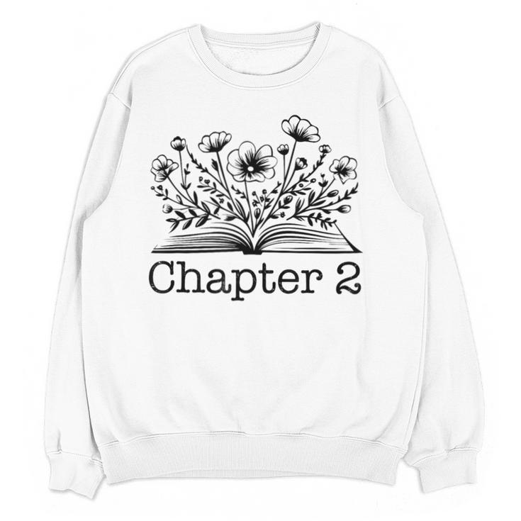 2nd Birthday Girl Chapter 2 Reading Book Lover 2 Year Old Unisex Sweatshirt