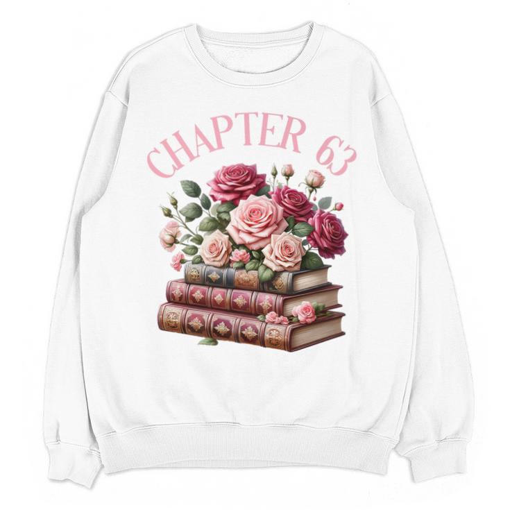 63rd Birthday Chapter 63 Birthday Shirt Women Book Lover Premium Unisex Sweatshirt