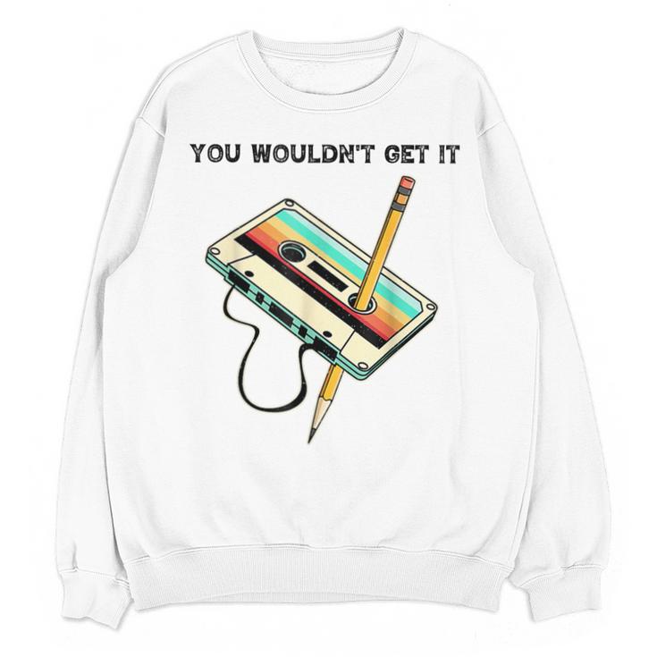 70s 80s 90s Retro Party Costume Nostalgia Cassette Unisex Sweatshirt