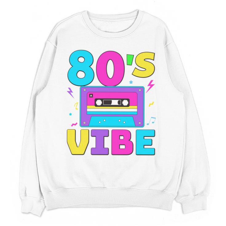 80's Vibe Retro Style Cassette Tape Nostalgia 1980s Party Unisex Sweatshirt