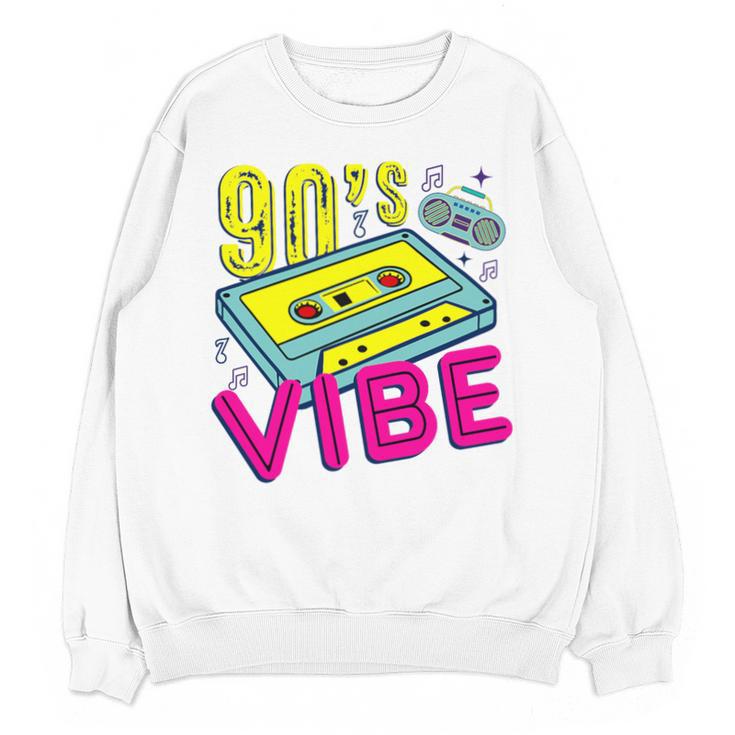 90's Vibe Retro Style Cassette Tape Nostalgia 1990s Party Premium Tri-Blend Unisex Sweatshirt