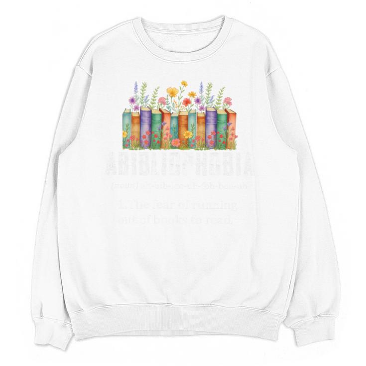 Abibliophobia Definition Book Reader Book Nerd Book Reading Premium Tri-Blend Unisex Sweatshirt