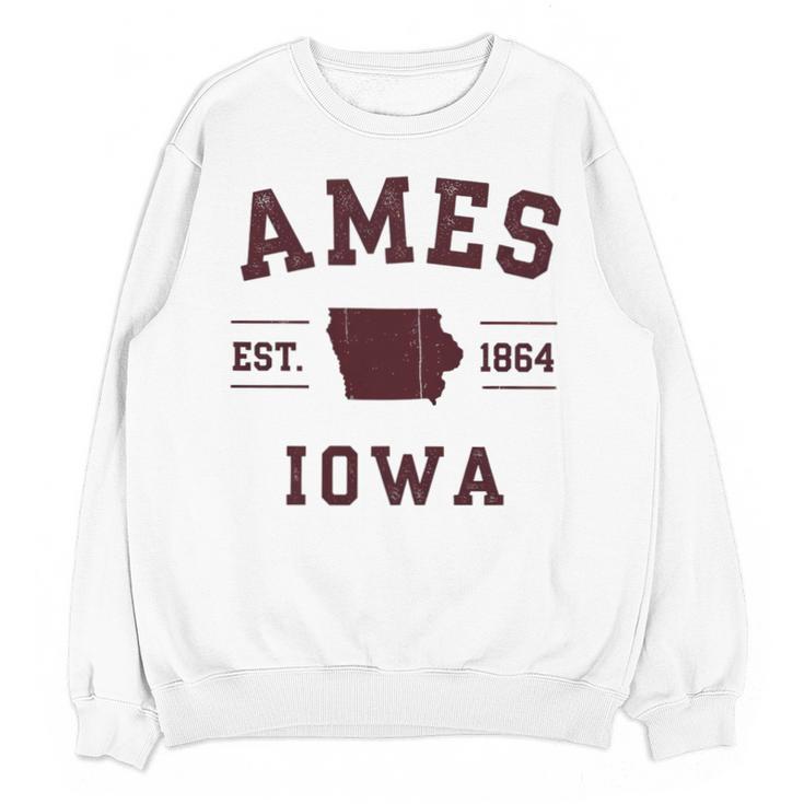 Ames Iowa Est 1864 Nostalgia Premium Tri-Blend Unisex Sweatshirt