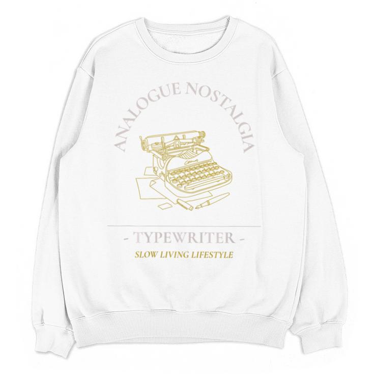 Analogue Nostalgia Typewriter Graphic Premium Tri-Blend Unisex Sweatshirt