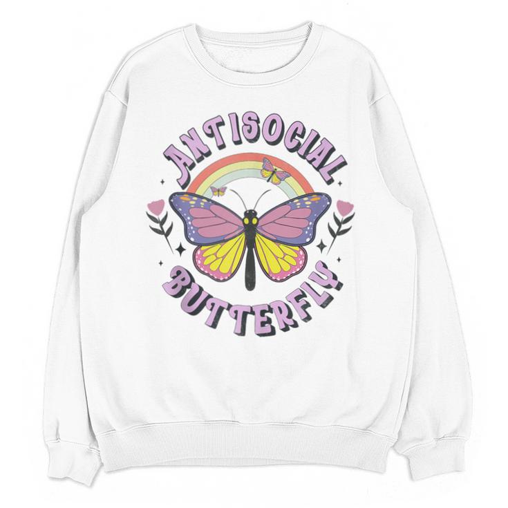 Antisocial Butterfly Tees For Introvert Men Women Girls Unisex Sweatshirt Antisocial Butterfly Tees For Introvert Men Women Girls Unisex Sweatshirt