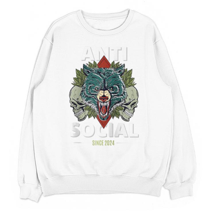 Antisocial Introvert I Like Being Alone Raglan Baseball Tee Unisex Sweatshirt
