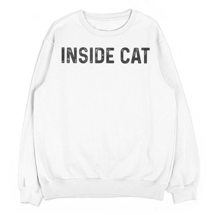 Antisocial Introvert Women Men Kids Inside Cat Unisex Sweatshirt