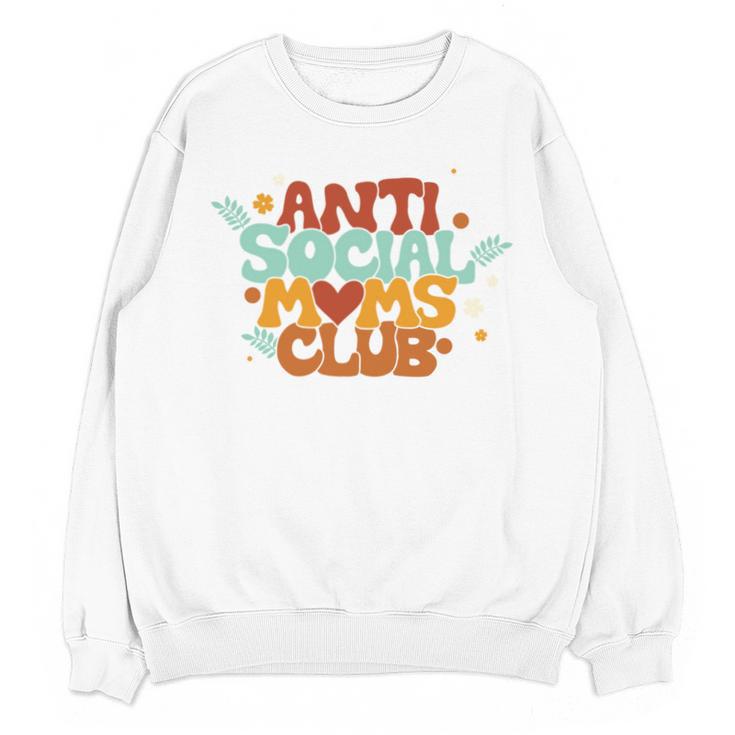 Antisocial Moms Club Introvert Mom Mothers Introverted Retro Unisex Sweatshirt
