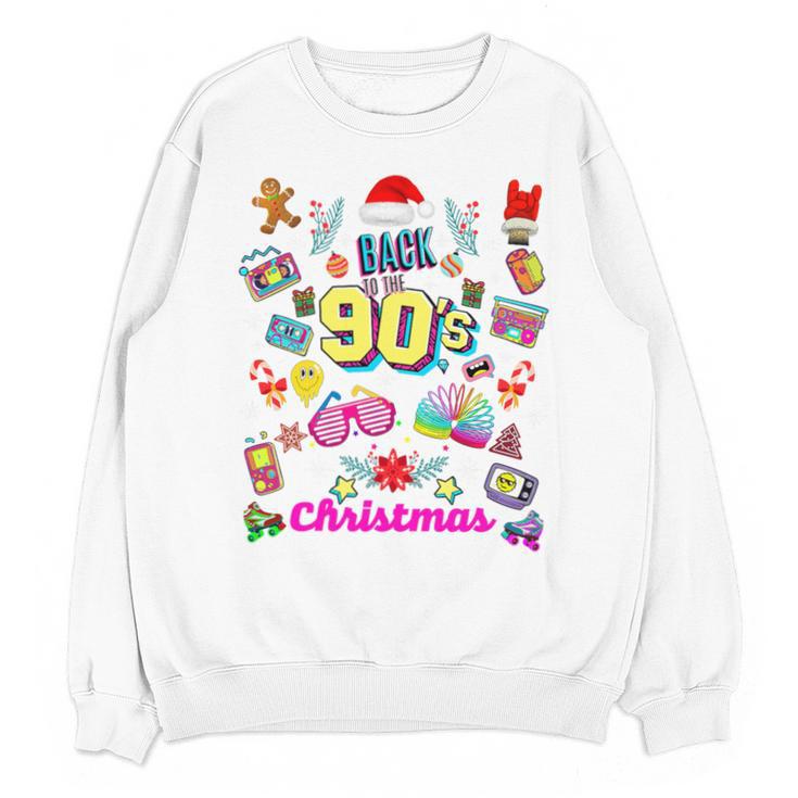Back To 90's Christmas Nostalgia Quotes Graphic Premium Tri-Blend Unisex Sweatshirt