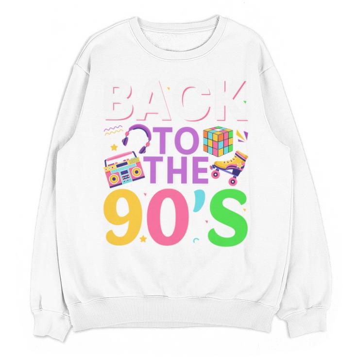 Back To The 90's Mixtape Era Nostalgia Retro 1990 90's Style Premium Tri-Blend Unisex Sweatshirt