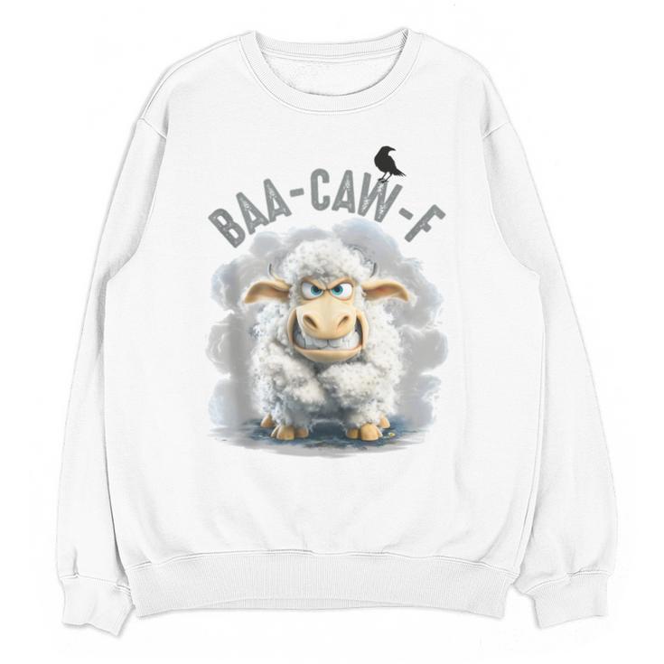 Back Off – Sheep Baa Crow Caw Pun For Introverts Unisex Sweatshirt