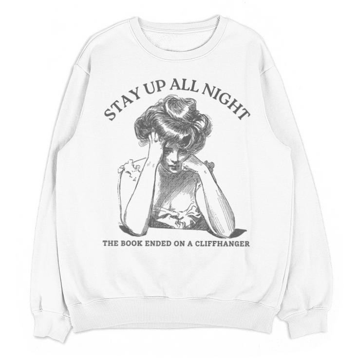 The Book Ended On a Cliffhanger Cute Book Lover Teach Unisex Sweatshirt