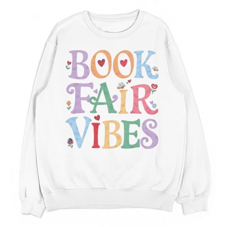 Book Fair Vibes Groovy Retro Reading Unisex Sweatshirt
