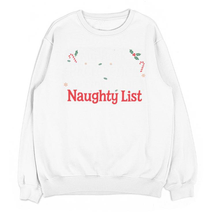 My Book Preference Naughty List Readers Christmas Joke Unisex Sweatshirt