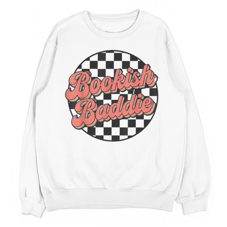 Bookish Baddie Retro Aesthetic Typography Unisex Sweatshirt