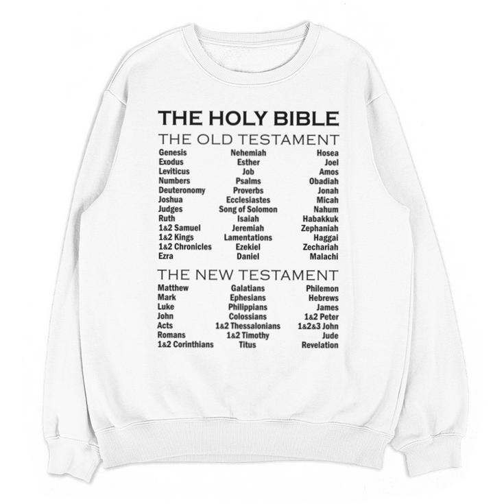 The Books Of The Bible Old And New Testament Complete List Unisex Sweatshirt