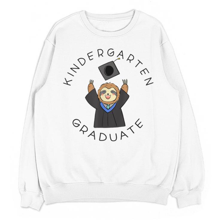 Boys Girls Kindergarten Graduate Sloth Graduation Cap Unisex Sweatshirt