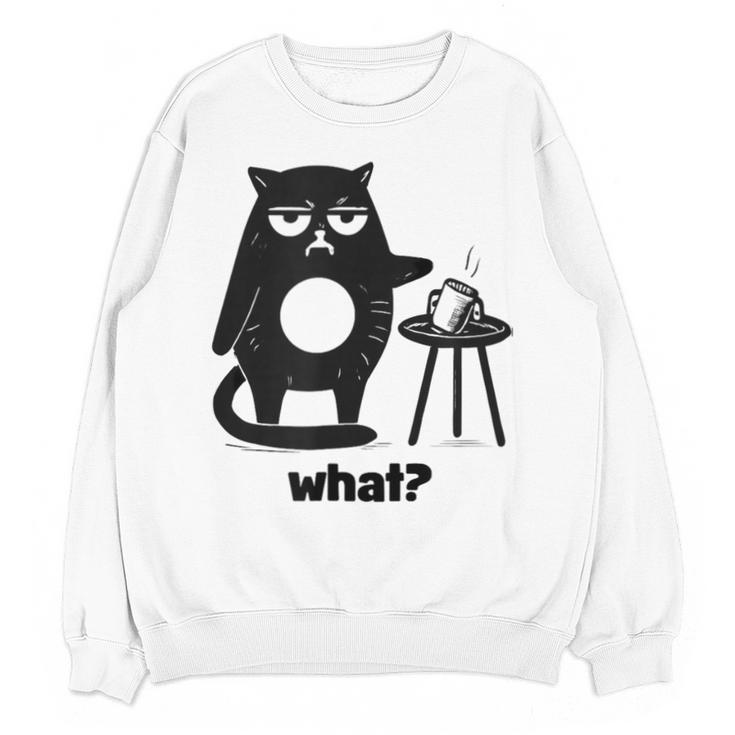 Cat What Humor Introvert Anti-Social Unisex Sweatshirt