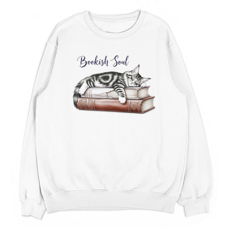 Cat Life Books And Cats Cat Lover Cat Mom Book Lovers Unisex Sweatshirt