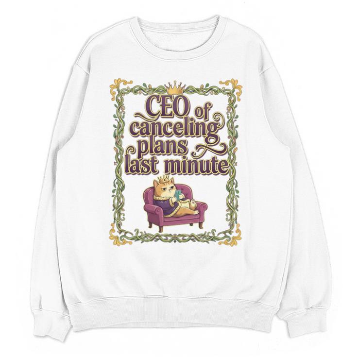CEO Of Canceling Plans Flake Introvert Friend Premium Tri-Blend Unisex Sweatshirt