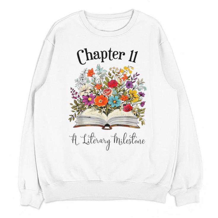 Chapter 11 Years Old 11th Birthday Wildflower Book Lover Unisex Sweatshirt