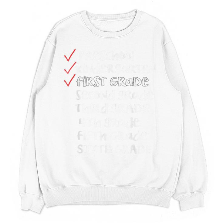 Checklist 1st Grade Class Of 2031 Shirt Graduation Unisex Sweatshirt