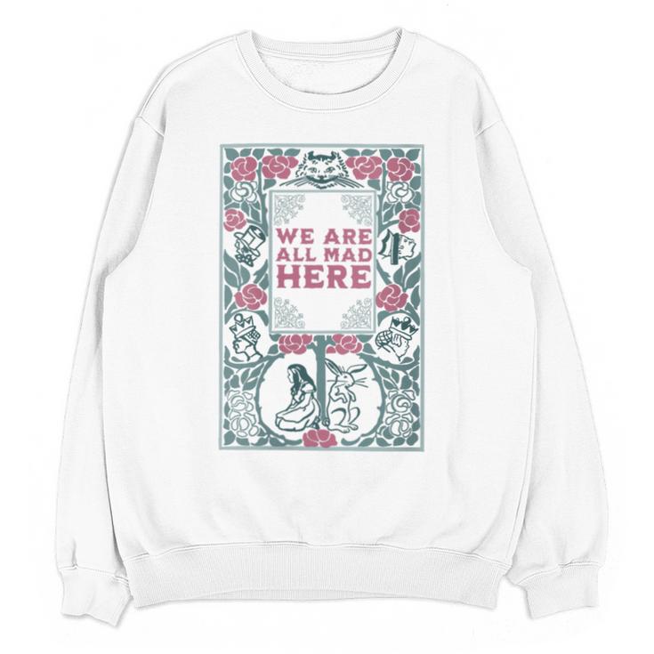 Cheshire Cat Alice In Wonderland Vintage Book Unisex Sweatshirt